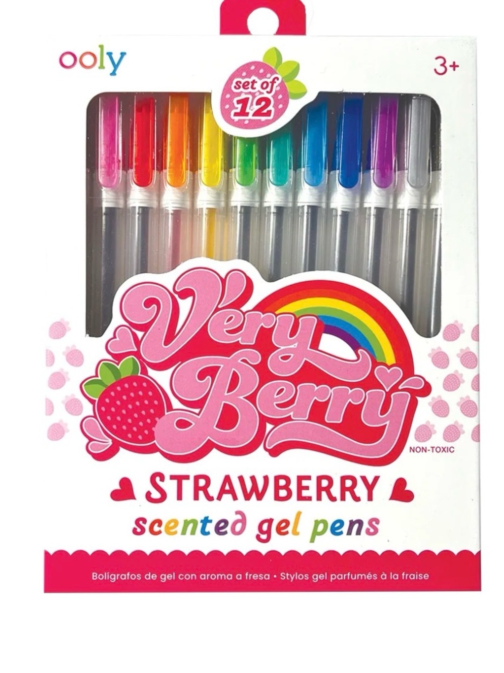 Ooly Very Berry Strawberry Scented Gel Pens - 12-Color Rainbow Set